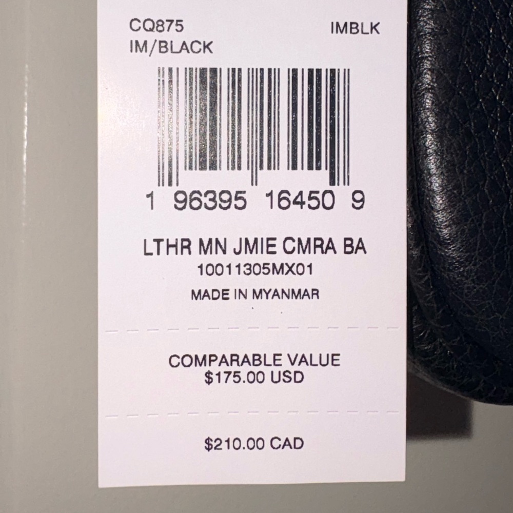 NWT Coach Mini Jamie Camera Bag in Black Pebble Leather - Picture 2 of 16